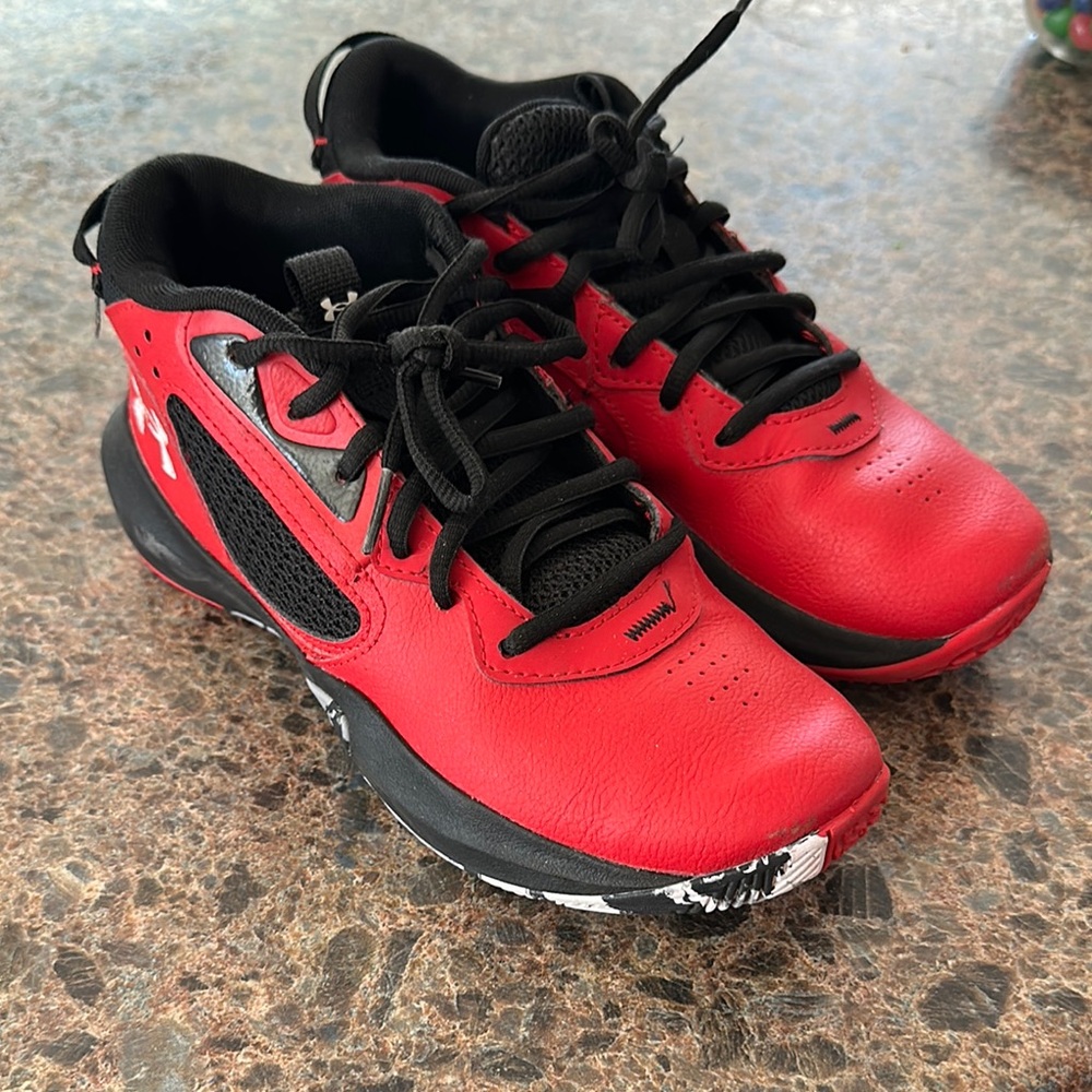 Under Armour Red and Black Athletic Sneakers